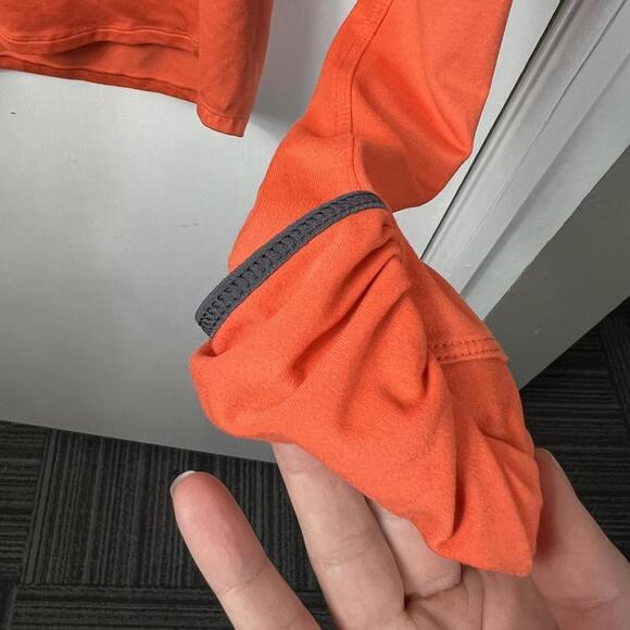 Nike running orange dri-fit kangaroo pocket athletic top. Sz S - Picture 4 of 10
